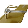 thumbnail image 3 of StarBay Women's Beaded Triple Strap Sandal Flats, Thong Flip Flop, 3 of 3