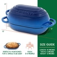 thumbnail image 2 of Enameled Cast Iron Bread Oven 2 Qt (Blue), Non-Stick Single Loaf Cast Iron Bread Pan with Lid, Easy Homemade Sourdough Dutch Oven with Lid, Oven-Safe Artisan Bread Baking Pan, 2 of 7