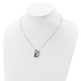 thumbnail image 4 of 925 Sterling Silver Cable Necklace with Pendants Chain Cheryl M Black Rhodium Accent Brilliant-cut and White CZ Panda 18 Inch 20 mm, 4 of 4