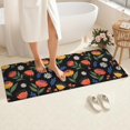 thumbnail image 4 of Pioneer Flower Floral Print Pattern Bathroom Rugs Mat, Non Slip Microfiber Bathroom Rug with Rubber Backing, Soft Mats for Bathroom Floor Tub Shower, 24"x60", 4 of 5
