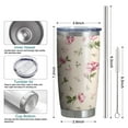 thumbnail image 6 of 20oz Tumbler with Lid and Straw Stainless Pioneer Flower Steel Vacuum Insulated Water Coffee Tumbler Cup, Double Wall Vacuum Insulated Travel Mug Reusable Tumblers for Ice Drinks, Hot Beverage, 6 of 7