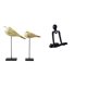 thumbnail image 1 of Figuras de pájaros pensadores de madera abstractas modernas, esculturas, adornos decorativos para escritorio, dormitorio, entrada, mesa, armario, esta, 1 of 8