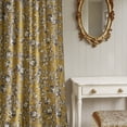 thumbnail image 2 of StangH Velvet Floral Curtains 84 inches Long, Vintage Peony Patterned Drapes with Victorian Design for Bedroom, Mustard Yellow, W52 x L84, 2 Panels, 2 of 7