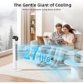 thumbnail image 4 of 42 Inches Bladeless Tower Fan with Remote for Bedroom,90°Oscillation Standing Floor Fans that Blow Cold Air with 9H Timer & Child Lock,Ultra Quiet Small Cooling Fans for Office - Black, 4 of 7