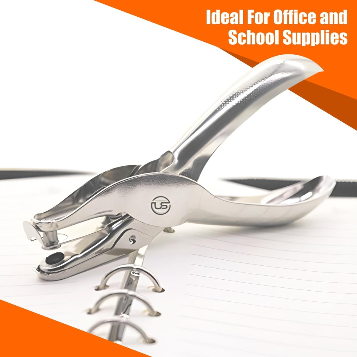 Hole Puncher, 6 Pack, 8 Sheet Capacity Single Hole Punch, Silver Color, Paper Punch for Paper, 1 Hole Puncher Single
