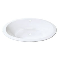 Aqua Eden VCTPN573217 57" Cast Iron Oval Drop-In Tub with Center Drain, White