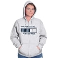 thumbnail image 3 of Sarcasm Loading Please Wait Zip Up Hoodie Men's Women's Brisco Brands 5X, 3 of 6