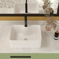 thumbnail image 5 of 16"x12" White Ceramic Rectangular Vessel Bathroom Sink, 5 of 7