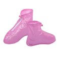thumbnail image 6 of Unique Bargains 1 Pair Unisex Waterproof Reusable Rain Shoe Covers Ankle high top Boots Non-Slip Light Red Size M, 6 of 6