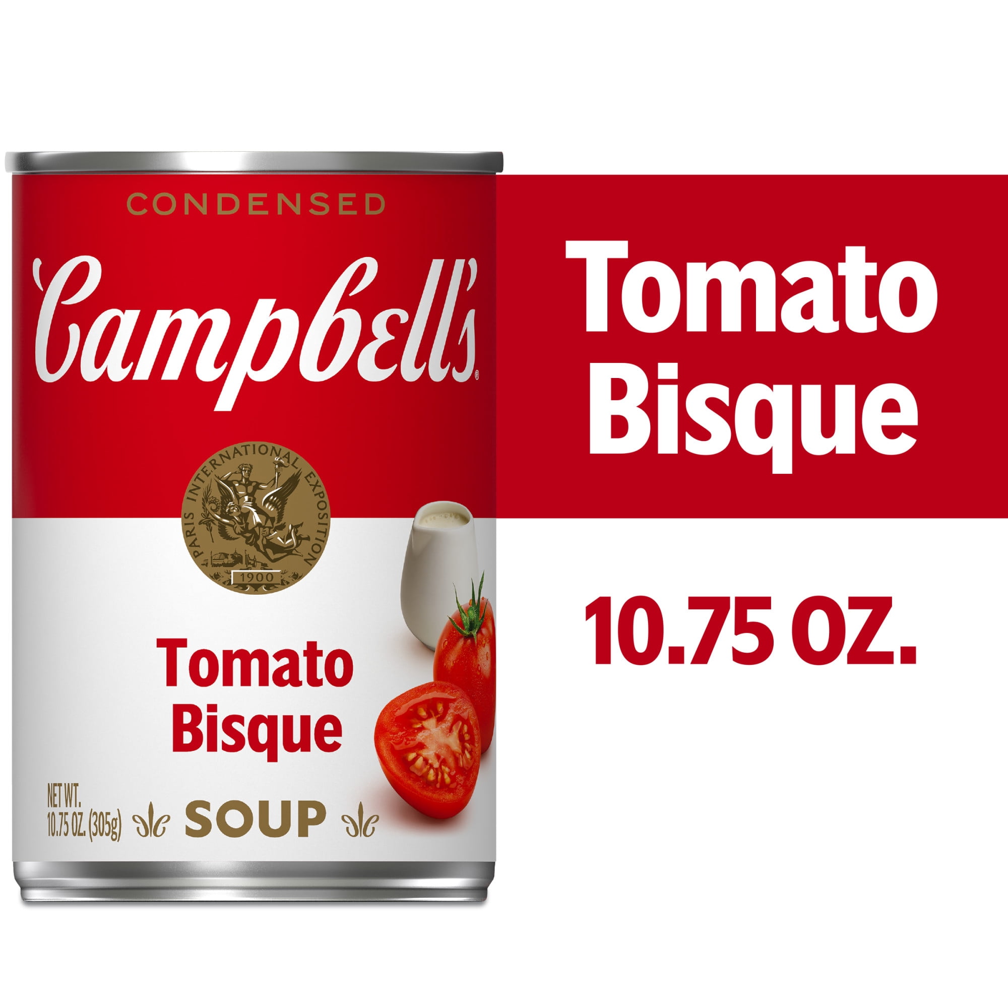 (4 pack) Campbell's Condensed Tomato Bisque Soup, 10.75 oz Can