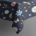 thumbnail image 4 of Pioneer Flower Floral Print Pattern Rectangle Tablecloth 60"x102", Waterproof Polyester Table Cloth, Wipeable Spillproof for Dining Camping Indoor Outdoor, 4 of 6