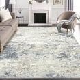 thumbnail image 3 of Area Rug Living Room Rugs - 10x14 Large Soft Indoor Neutral Modern Abstract Low Pile Washable Rug Carpet for Bedroom Dining Room Farmhouse Home Office - Beige Blue, 3 of 6