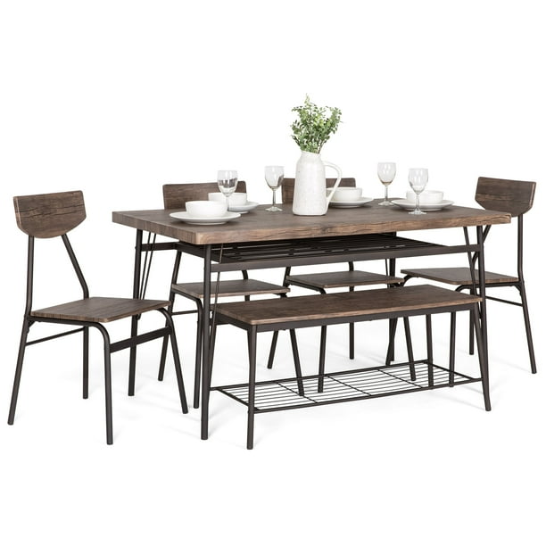 Best Choice Products 6 Piece 55in Modern Home Dining Set W