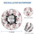 thumbnail image 3 of Shower Caps,Pink Cow Strawberry Pattern Waterproof Shower Cap for Women 4 Pieces,Double Reusable Hair Cover for Shower PEVA Elastic Stretch Hem, 3 of 7