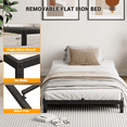 thumbnail image 4 of 6 Inch Twin Bed Frame Without Headboard, No Box Springs Needed, Low-Profile Metal Platform Bed Frame Supporting Mattress Foundation, 700 Lbs Load Capacity / Easy to Assemble / Noiseless / Black, 4 of 7