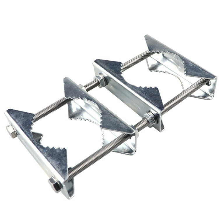 2 Pack Double Antenna Mast Clamp V Jaw Block 304 Stainless Steel TV Double Antenna Pole Holder Heavy Duty Pole to Pole Mounting Hardware Kit Bracket H