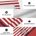 thumbnail image 6 of Nautical Anchor Outdoor Rug for Patio/Deck/Porch, Non-Slip Large Area Rug 3 x 5 Ft, Red White Geometric Horizontal Stripes Indoor Outdoor Rugs Washable Area Rugs, Reversible Camping Rug Carpet Runner, 6 of 8