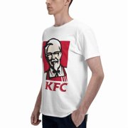 Kfc Logo Men'S Basic Short Sleeve T-Shirt Fashionable White X-Large