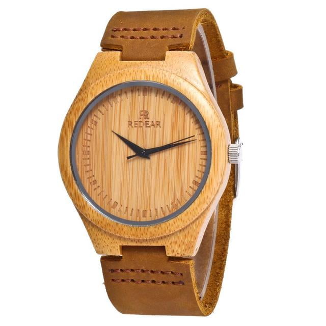 Wooden Bamboo Watch with Leather Strap Quartz Analog Bangladesh Ubuy
