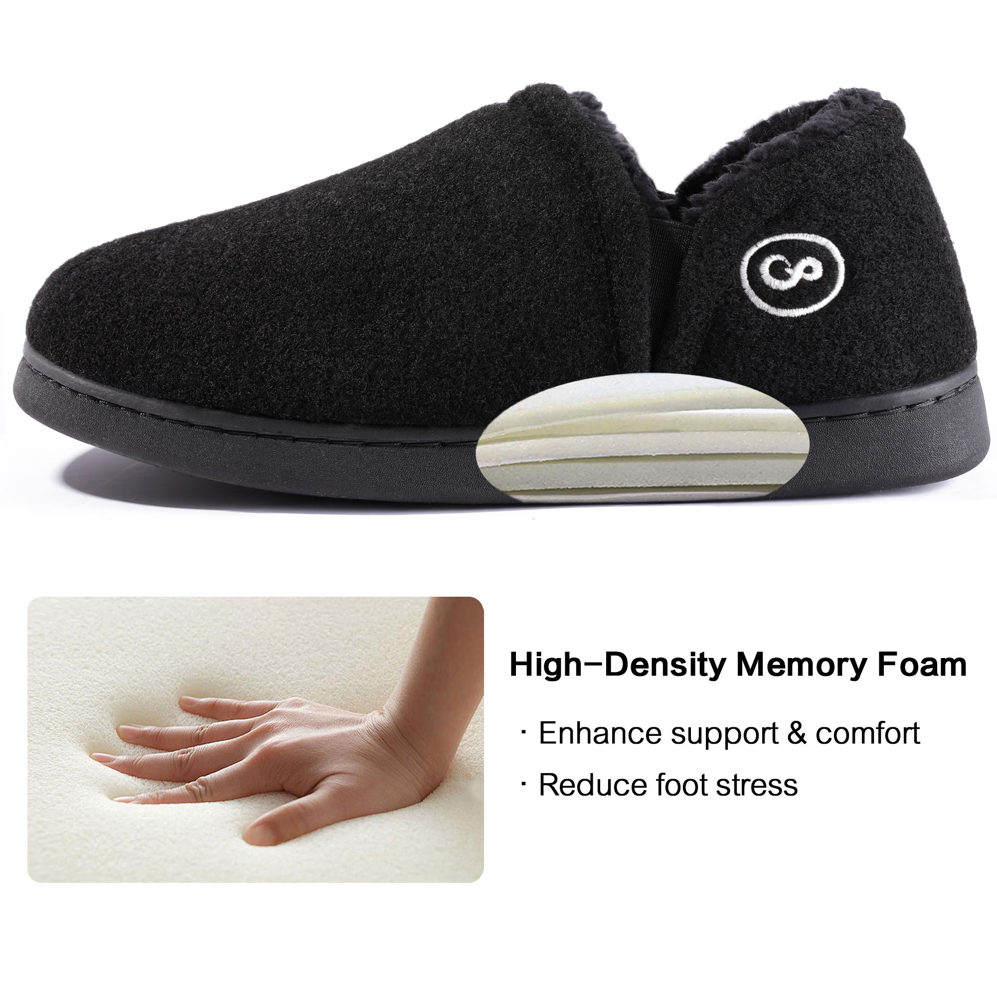 Ecetana Men's Fuzzy Slip-On Slippers photo 3