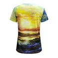thumbnail image 5 of Dyegold Womens Summer Casual T-Shirts Round Neck Floral Printed Short Sleeve Graphic Tee Tops Loose Fitting Comfy Tunic Tops, 5 of 5