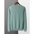 thumbnail image 2 of MVLYFLRT New Merino Wool Sweater Men's V-neck Pullover Top 2023 Autumn Winter Knitted Casual Loose 100% Pure Wool Jacket, 2 of 5