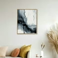 thumbnail image 3 of JEUXUS  Framed Canvas Print Wall Art Set Blue Pastel Watercolor Landscape Abstract Shapes Illustration Modern Decorative Nordic Calm/Zen Multicolor for Living Room, Bedroom, Office, 3 of 4