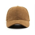 thumbnail image 2 of Casual Corduroy Baseball Hat Classic Solid Adjustable Strap Soft Unisex Caps, Yellow, 2 of 5