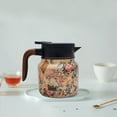 thumbnail image 4 of Floral Pattern Tea Thermos, Winter Thermos Tea Pot Built-In Infuser for Tea Separation, Stainless Steel Thermal Carafe with Lid for Hot Drinks for Kitchen Living Room Office Use 800Ml/27oz, 4 of 6
