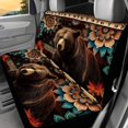 thumbnail image 4 of Qpednta Aztec Bear Car Seat Covers 4 Pcs, Front Seat Protector Carseat Rear Split Bench Cover Universal , Automobile Interior Decorate Accessories Fit for Car SUV Trucks, 4 of 7