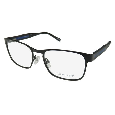 New Gant Ga 3097 Mens Designer Full-Rim Matte Black / Blue Signature Logo Classic Design Frame Demo Lenses 53-18-140 Spring Hinges Eyeglasses/Eyewear