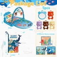 thumbnail image 5 of Caunedy 2 in 1 Baby Gym Playmat with Music,5 Sensory Montessori Toys & Tummy Time Mirror,Newborn Gift for Infants 0-12 Months, 5 of 9