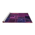 thumbnail image 2 of Ahgly Company Machine Washable Indoor Round Oriental Purple Modern Area Rugs, 8' Round, 2 of 4