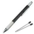 thumbnail image 1 of Multifunction Tech-Tool Pen with Ballpoint Pen, Touch Screen Stylus, Ruler, Spirit Level, Flat-head and Phillips Screwdriver - Ink Refills Included (Black + 2Refills), 1 of 4