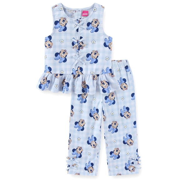 Disney Minnie Mouse Gingham Top and Pants Set (Girls), 2 Piece Set, Sizes 4-6X