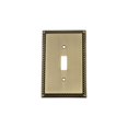 thumbnail image 1 of Nostalgic Warehouse 719746 Rope Switch Plate with Single Toggle, Antique Brass, 1 of 3