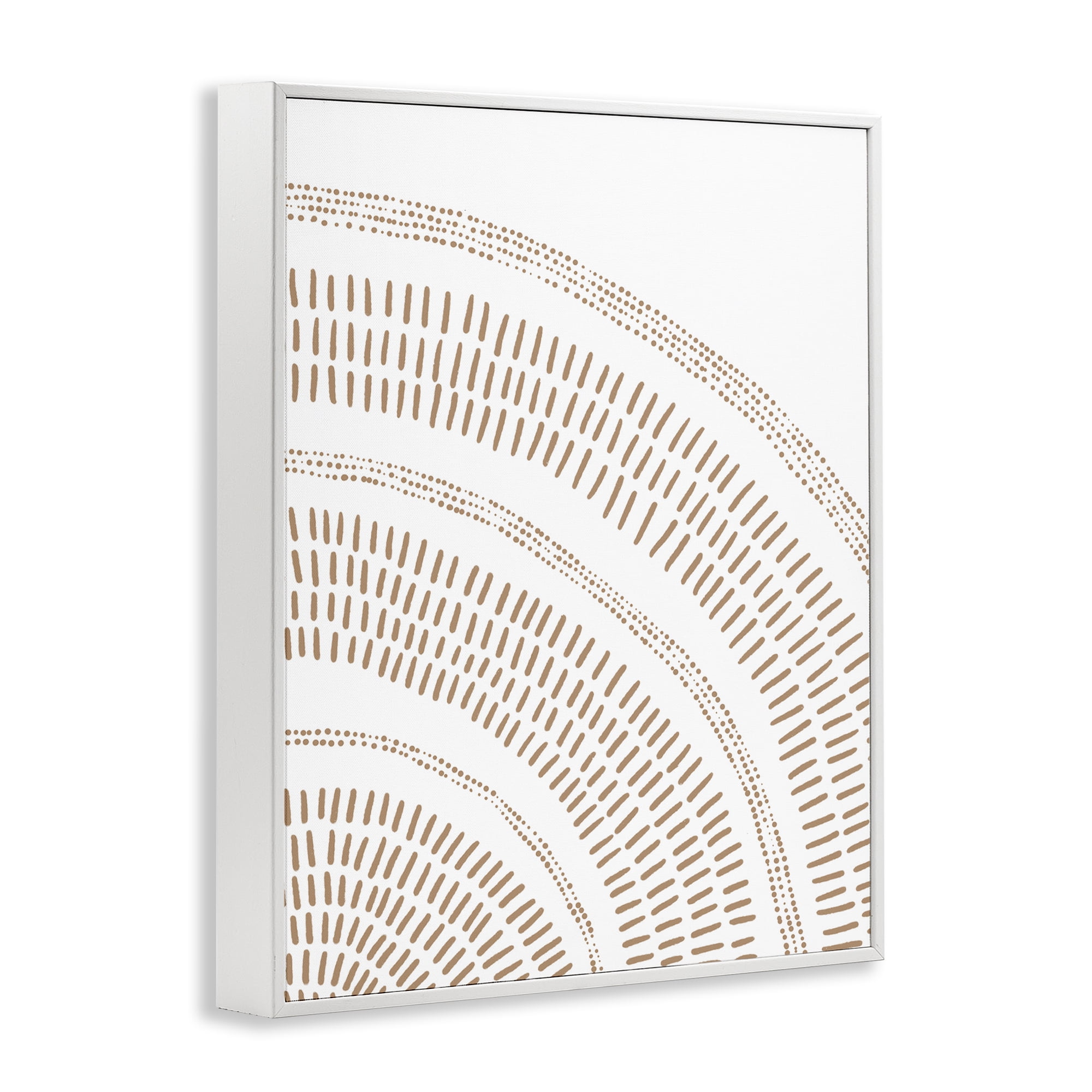 Stupell Industries Arched Boho Pattern Abstract Painting White Framed Art Print Wall Art, 11 x 14