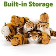 thumbnail image 2 of Prextex Plush Tiger with Zippered Pouch for Its 3 Little Plush Baby Tigers - Plushlings Collection Soft Stuffed Animal Playset, 2 of 7