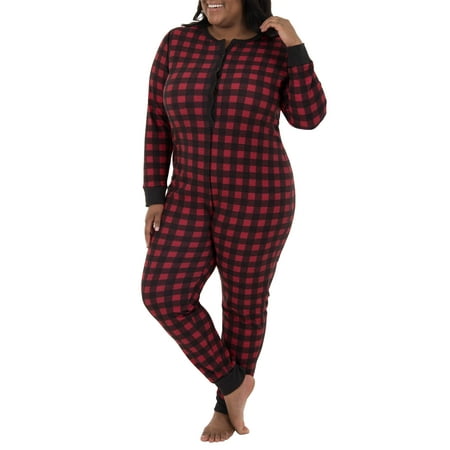 Women's Plus Waffle Thermal Union Suit