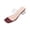 Wine, variant on Silver Womens Silver Clear Slide Sandals Block Heel Open Toe 2026 Summer Trendy Transparent Shoes