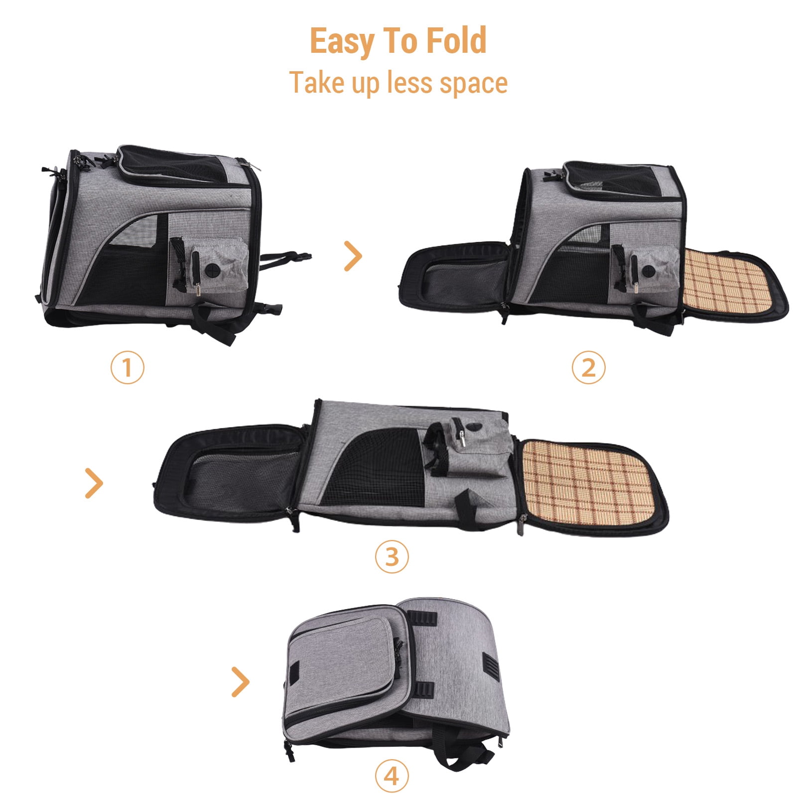 dog backpack carrier Carrying Pet Carrier Backpack for Large Small Cats and Dogs Puppies Safety Features and Cushion Back