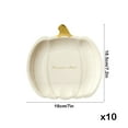 thumbnail image 2 of Set of 10 Disposable Pumpkin Shaped Paper Plates with Gold Foil and Eco-Friendly Material, Tableware for Autumn Celebrations and Gatherings, 2 of 6