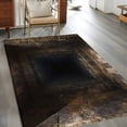 thumbnail image 2 of 3D Optical Illusion Area Rugs 3'x5', Washable Small Throw Rugs for Living Room Bedroom, Visual Trap Looks Like Holes Brown Indoor Outdoor Rug Non-Slip Low Pile Carpet Runner Reversible Floor Mats, 2 of 8