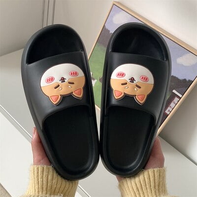 

PIKADINGNIS Anime Cartoon Cute Shiba Inu Pattern Women s Slippers Thick Sole Non-Slip Comfort Sandals Indoor Bathroom Couple Slippers 2022