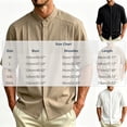 thumbnail image 4 of Stamzod Mens Summer Shirts 2026 Stand Collar Short Sleeve Dress Shirt Casual Work Wedding Button Up Shirt Black L, 4 of 10