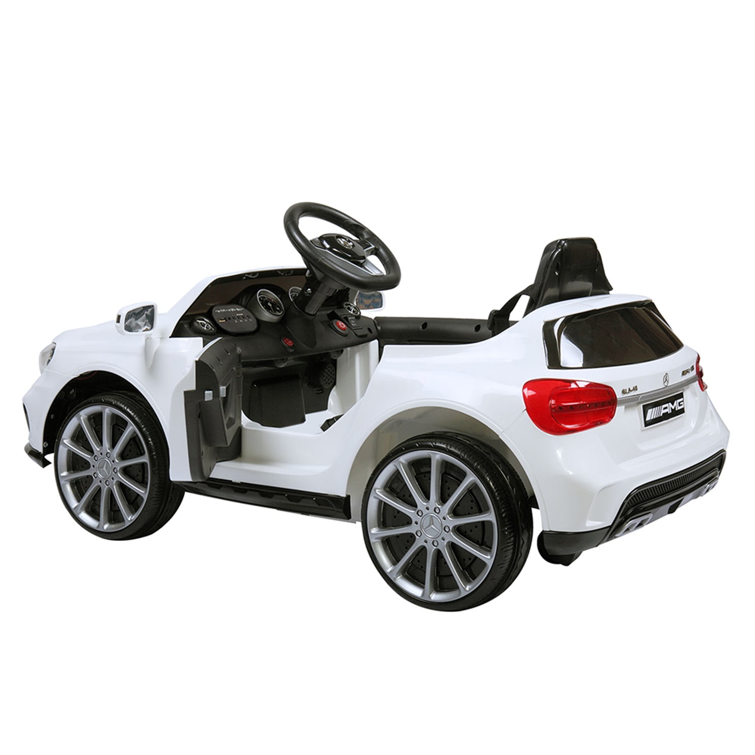 CIPACHO Licensed Mercedes Benz AMG, Electric Vehicle for Children 3-6, 6V Ride on Car with Parental Remote Control, MP3 Player Headlights, White