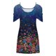 thumbnail image 4 of ICHUANYI Clearance Women Casual Loose Summer Floral Printed Tank Dress Beach Sundress Off Shoulder Dresses(Dark Blue, S) ICHUANYI WER2023080902435, 4 of 5