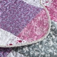 thumbnail image 4 of Nordmiex 3-Piece Microfiber Quilt Sets Floral Patchwork Bedspreads Reversible Coverlet Sets (Queen, Purple), 4 of 7