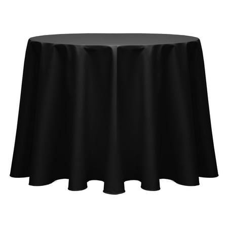 

Ultimate Textile (2 Pack) Poly-cotton Twill 120-Inch Round Tablecloth - for Restaurant and Catering Hotel or Home Dining use Black