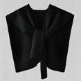 thumbnail image 4 of Women's Fashion Knitted Shawl Sweater Wraps for Women Travel Casual Scarf Cape Shoulder Tops Black Free Size, 4 of 4